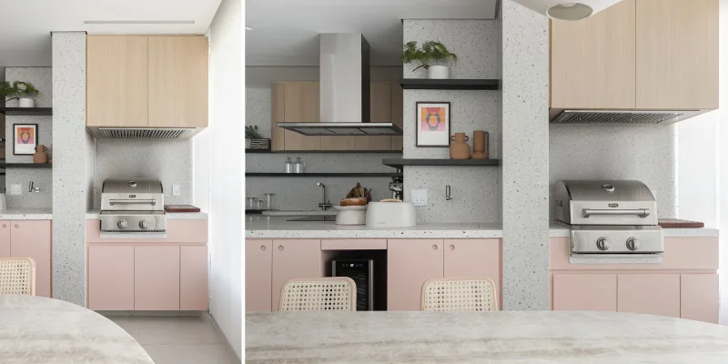 Foto: Gisele Rampazzo · No gourmet, a arquiteta Duda Senna mantém a linguagem da cozinha