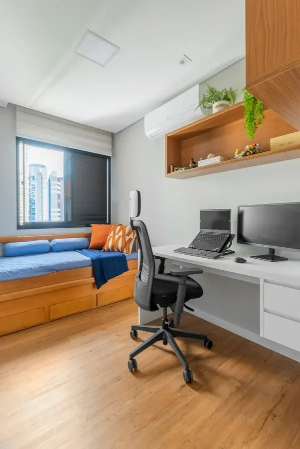 Quais cores usar além do azul e do cinza? — Cores para quarto masculino: como dividir os tons + 20 fotos