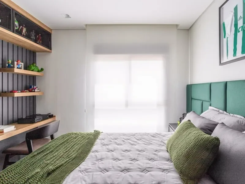 Conheça mais ideias de cores para quarto masculino — Cores para quarto masculino: como dividir os tons + 20 fotos