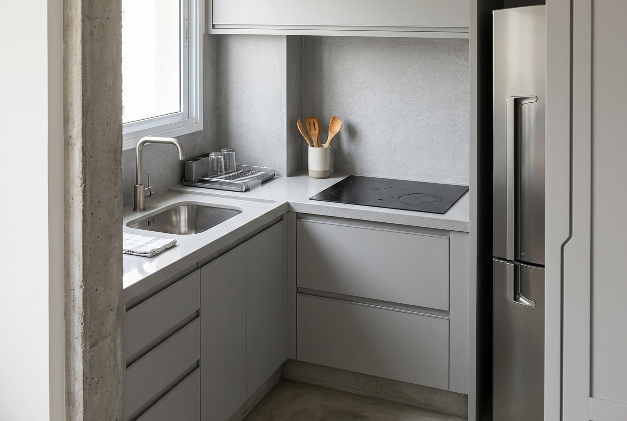 Use o Triângulo funcional (relação de deslocamento entre as áreas de armazenamento refrigerado, lavagem